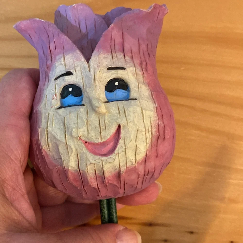 Tulip Wall Hook with Green Leaves